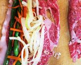 牛肉の野菜巻き作り方4写真
