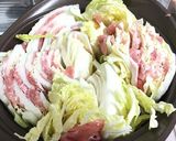 無加水鍋で白菜と豚薄切り肉のミルフィーユ作り方2写真