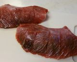 マグロほほ肉ステーキ♪作り方1写真