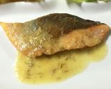 麦味噌で鮭のムニエル★ワンプレート作り方2写真