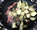 簡単★茄子ともやしの甘辛味噌炒め作り方1写真