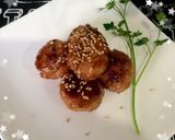 お弁当に★鍋用つくねを使って味噌団子作り方4写真