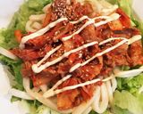 豚キムチサラダうどん作り方6写真