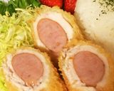 ウインナーのチキンロールカツ＊鶏胸肉巻作り方6写真