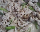 サッコが作る♪きのことアスパラ豆乳煮込み作り方3写真