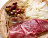 ★豚肉とお豆の白ワイン煮★作り方1写真