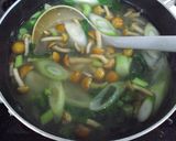 菜の花となめこ❀お味噌汁作り方5写真