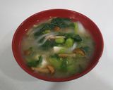 菜の花となめこ❀お味噌汁作り方6写真