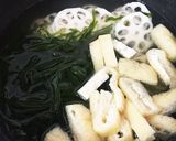 切り昆布と蓮根のお味噌汁作り方4写真