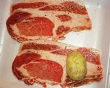 ズボラ飯☆ポテトサラダとんかつ作り方3写真