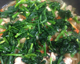 鶏肉とほうれん草の卵とじ作り方5写真