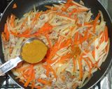 人参じゃがいも豚肉のカレー粉簡単野菜炒め作り方6写真