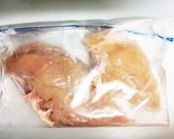 胸鶏肉の蒸し鍋☆重曹漬け後➀作り方1写真