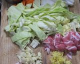 野菜たっぷり豆乳スープの簡単チャンポン麺作り方1写真