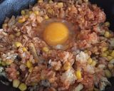 スキレットで包まない秋刀魚オムライス作り方6写真
