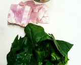 ほうれん草とベーコンの炒め物作り方1写真