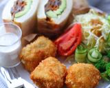 ムネ肉のチーズサンドフライ♡タルタル添え作り方16写真