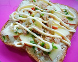 焼きマヨ香る~林檎とツナのトースト♪作り方4写真