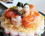 ひな祭りに　お花の「ちらし寿司ケーキ」作り方16写真