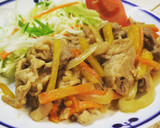 定番おかず！定食屋さん風♡豚の生姜焼き作り方6写真