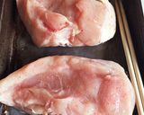 鶏胸肉の梅蒸し焼き作り方1写真