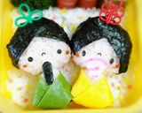 丸と三角deひな祭りのキャラ弁作り方11写真