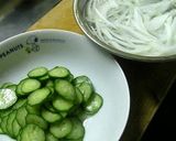 ささみとキュウリのカレー風味お手軽サラダ作り方1写真