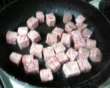 サイコロすてーき丼作り方1写真