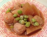 旬の大根で★鶏団子の煮物作り方3写真