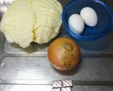 たまご☆きゃべつと玉ねぎのすーぷ☆作り方1写真