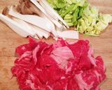 牛肉とキャベツのバター醤油パスタ作り方1写真