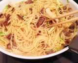 牛肉とキャベツのバター醤油パスタ作り方3写真