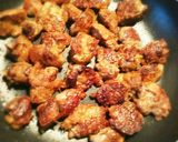 鶏レバーの竜田焼き。ホウレン草添え作り方10写真