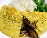 小松菜と豚挽肉の旨々オムレツ☆節約！作り方10写真