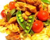 鶏肉のナポリタン♪作り方7写真