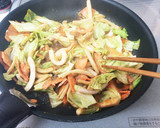 簡単！イカと鮭の味噌マヨ炒め作り方6写真