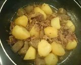 じゃがいもと牛肉と蒟蒻の甘辛煮っころがし作り方6写真