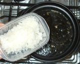 簡単な卵・鶏・小松菜・残りご飯の雑炊♪作り方6写真