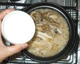 簡単な卵・鶏・小松菜・残りご飯の雑炊♪作り方8写真