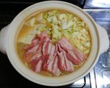 豚肉とキャベツの味噌鍋作り方5写真