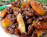 ♡カボチャ&豚肉の病みつき香味だれ♡作り方7写真