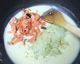 塩鮭とたっぷり野菜のクリームパスタ作り方3写真