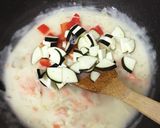 塩鮭とたっぷり野菜のクリームパスタ作り方4写真