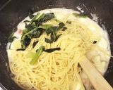 塩鮭とたっぷり野菜のクリームパスタ作り方5写真