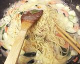 塩鮭とたっぷり野菜のクリームパスタ作り方6写真