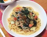 塩鮭とたっぷり野菜のクリームパスタ作り方7写真