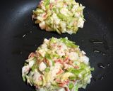 桜海老とキャベツのふわふわ♡はんぺん焼き作り方3写真