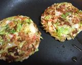 桜海老とキャベツのふわふわ♡はんぺん焼き作り方4写真