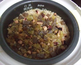 炊飯器で♥タコと豚キムチの炊き込みご飯作り方3写真
