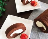チョコ入り♡しっとりチョコロールケーキ♬作り方18写真